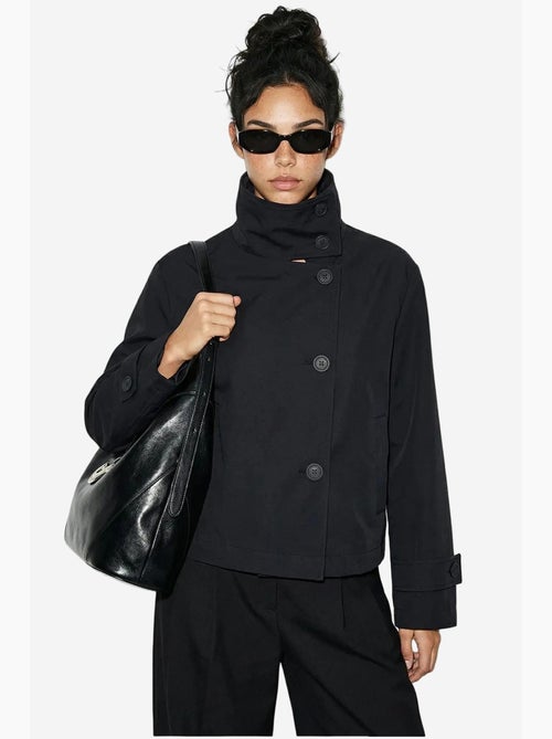 Trench-coat à col mandarin court lucci - Kiabi