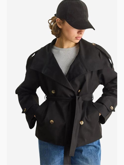 Trench-coat en acrylique coupe régulière avec fermeture à boutons lucci - Kiabi