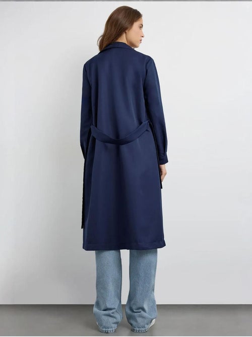 Trench-coat long croisé avec ceinture - Kiabi Trench-coat long croisé avec ceinture - Kiabi