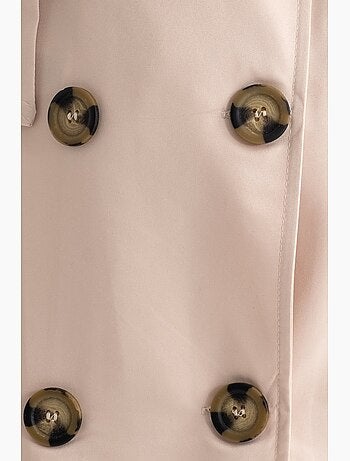 Trench-coat long croisé avec ceinture hiccup