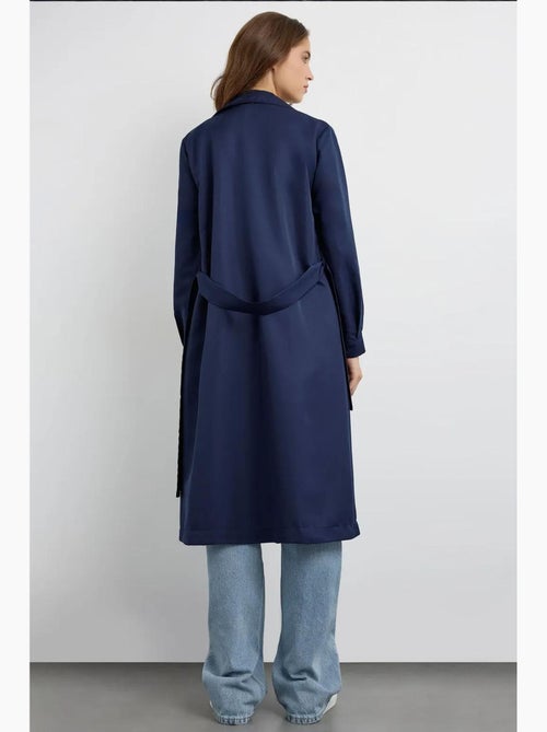 Trench-coat long croisé avec ceinture hiccup - Kiabi Trench-coat long croisé avec ceinture hiccup - Kiabi