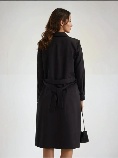 Trench-coat long croisé avec ceinture hiccup - Kiabi Trench-coat long croisé avec ceinture hiccup - Kiabi
