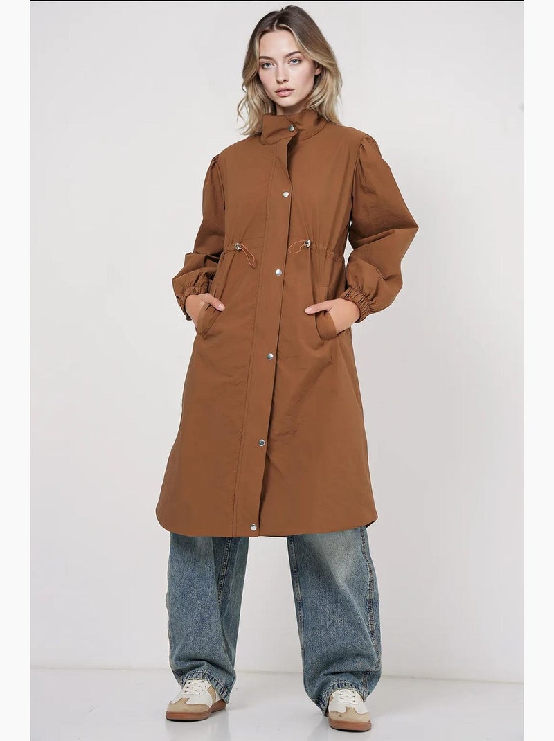 Trench-coat long doublé bdart Grège - Kiabi