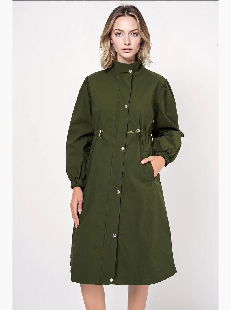 Trench-coat long doublé bdart Kaki - Kiabi