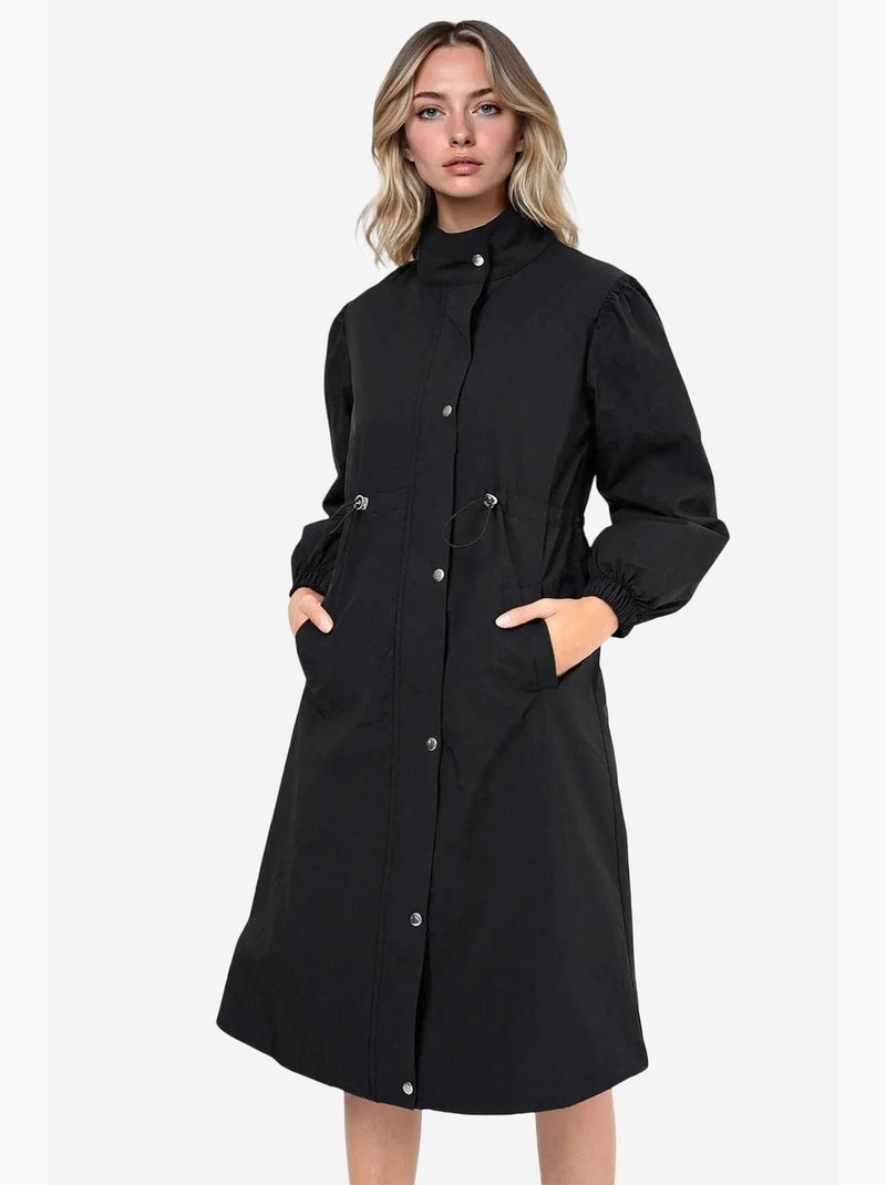 Trench-coat long doublé bdart Noir - Kiabi