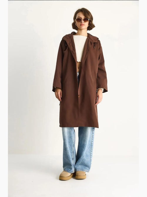 Trench-coat mi-long oversize à col châle lucci - Kiabi Trench-coat mi-long oversize à col châle lucci - Kiabi
