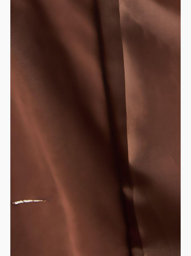 Trench-coat mi-long oversize à col châle lucci Marron foncé - Kiabi