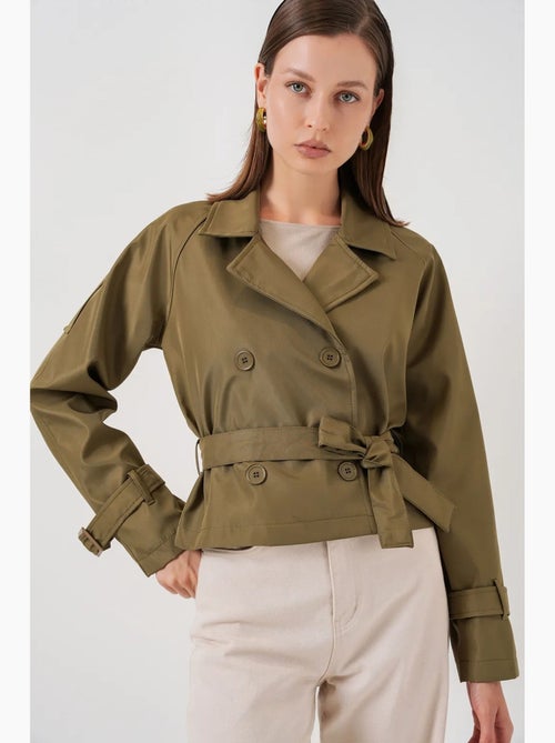 Trench court ceinturé bdart - Kiabi Trench court ceinturé bdart - Kiabi