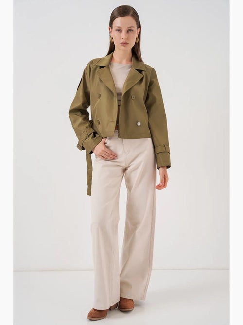 Trench court ceinturé bdart - Kiabi Trench court ceinturé bdart - Kiabi