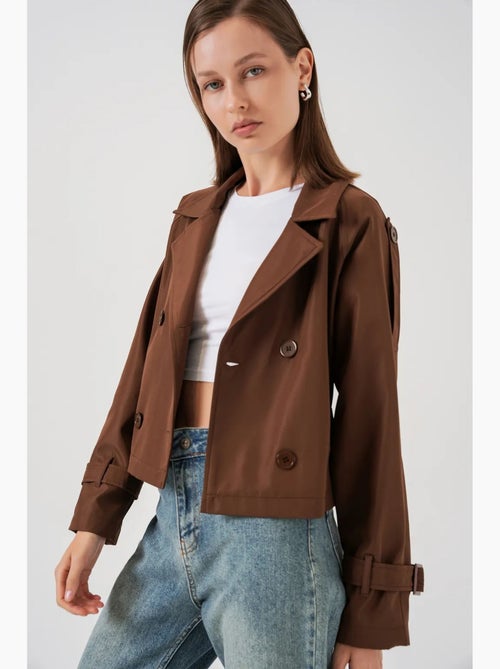Trench court ceinturé bdart - Kiabi Trench court ceinturé bdart - Kiabi
