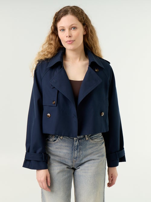 Trench court en coton - Kiabi