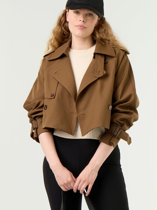 Trench court en coton - Kiabi