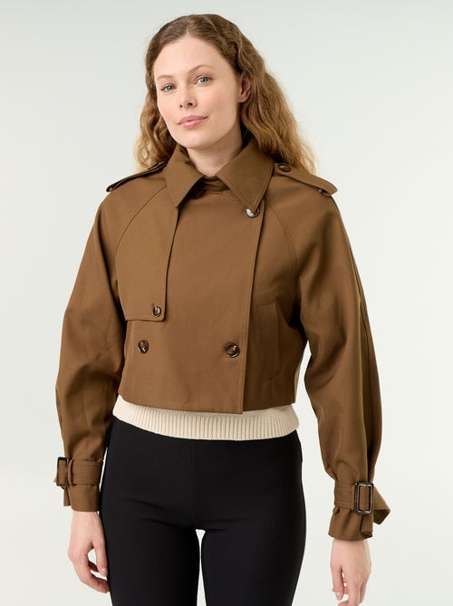 Trench court en coton - Kiabi