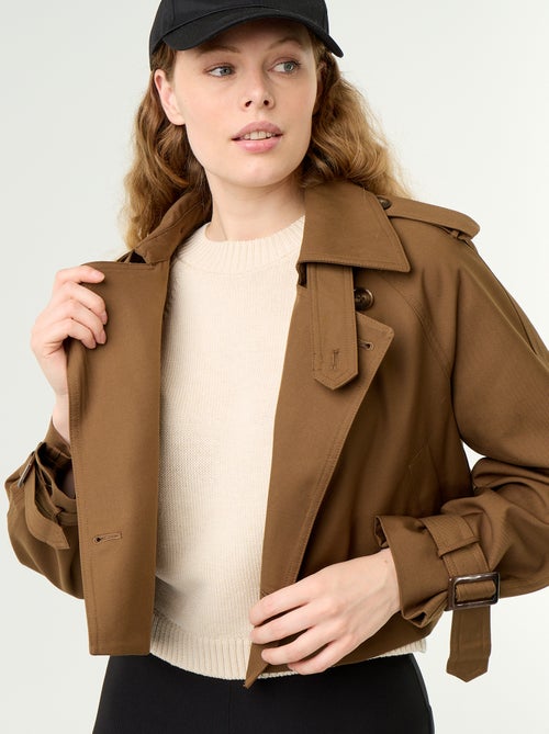 Trench court en coton - Kiabi