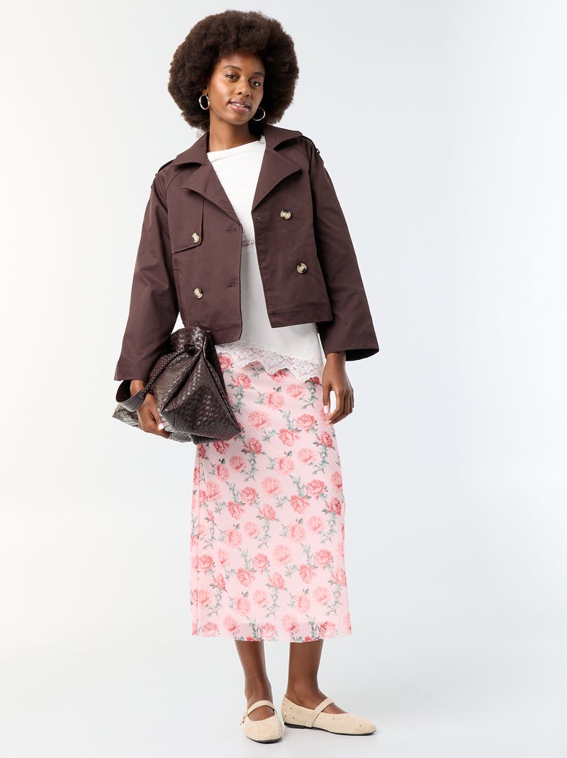 Trench court Marron - Kiabi