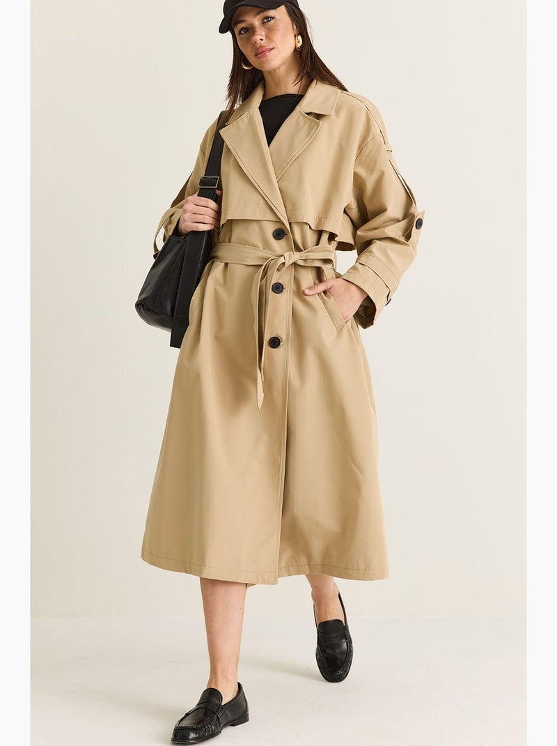 Trench femme lucci Camel - Kiabi