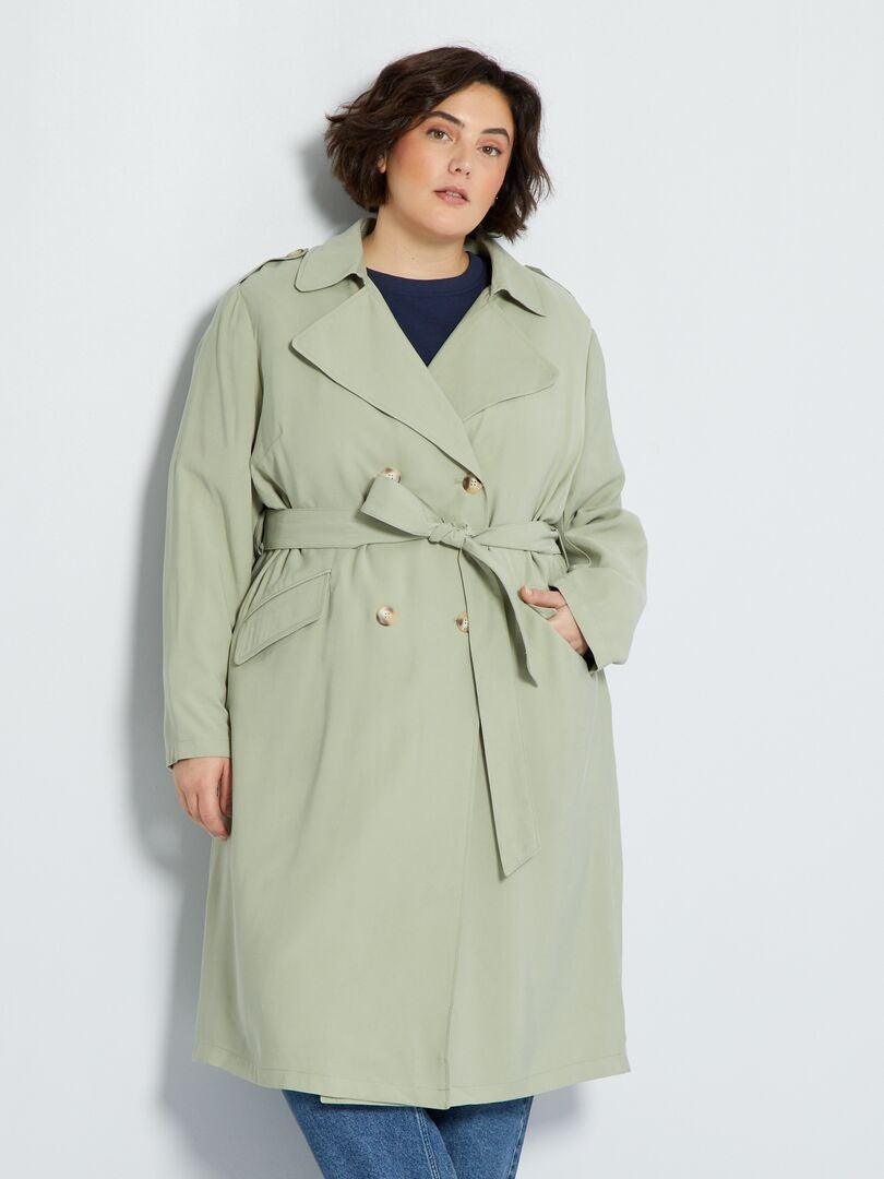 Trench fluide vert hot sale