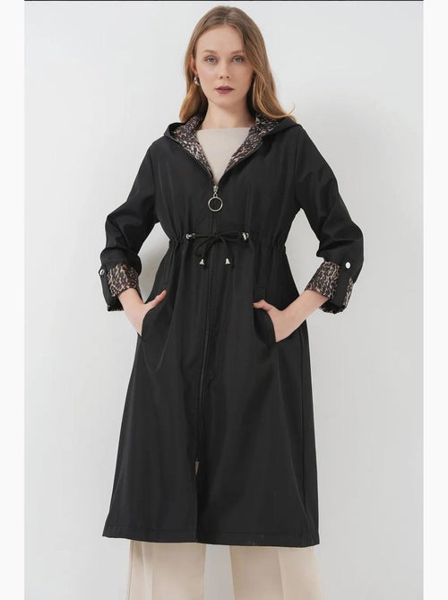 Trench long à capuche zippé bdart - Kiabi
