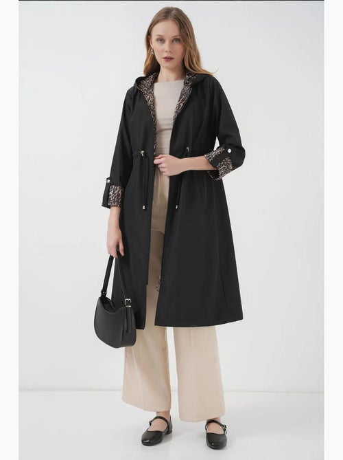 Trench long à capuche zippé bdart - Kiabi