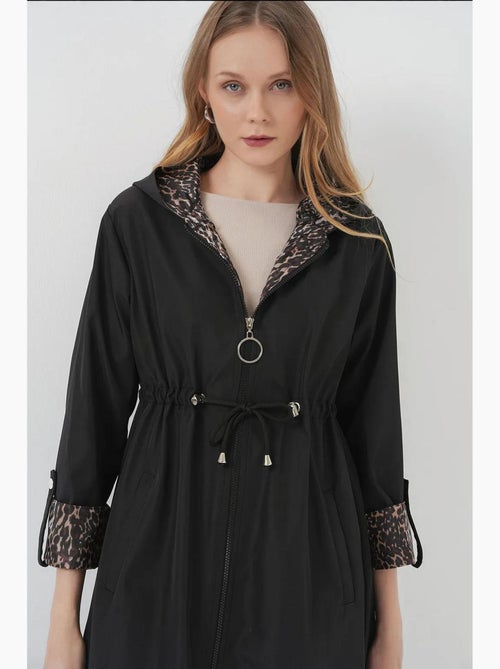 Trench long à capuche zippé bdart - Kiabi
