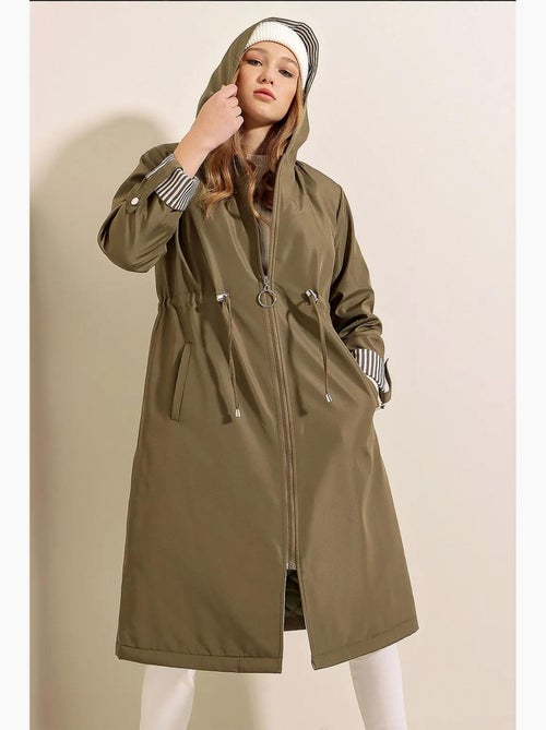 Trench long à capuche zippé bdart - Kiabi Trench long à capuche zippé bdart - Kiabi