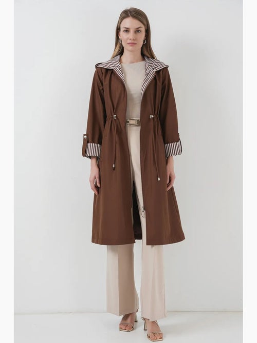 Trench long à capuche zippé bdart - Kiabi Trench long à capuche zippé bdart - Kiabi