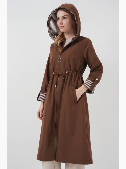 Trench long à capuche zippé bdart - Kiabi Trench long à capuche zippé bdart - Kiabi