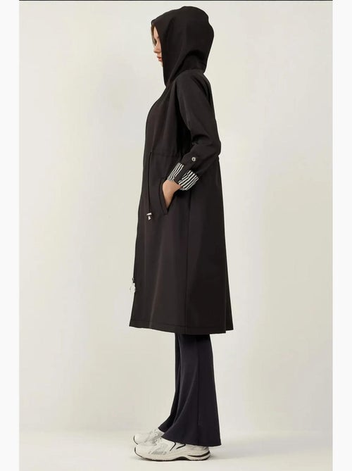 Trench long à capuche zippé bdart - Kiabi