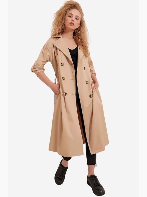 Trench long ceinturé bdart - Kiabi