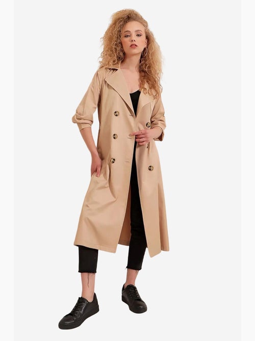Trench long ceinturé bdart - Kiabi