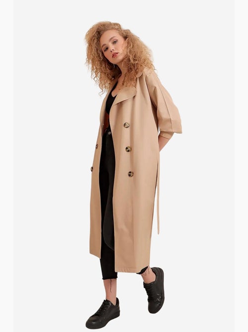 Trench long ceinturé bdart - Kiabi