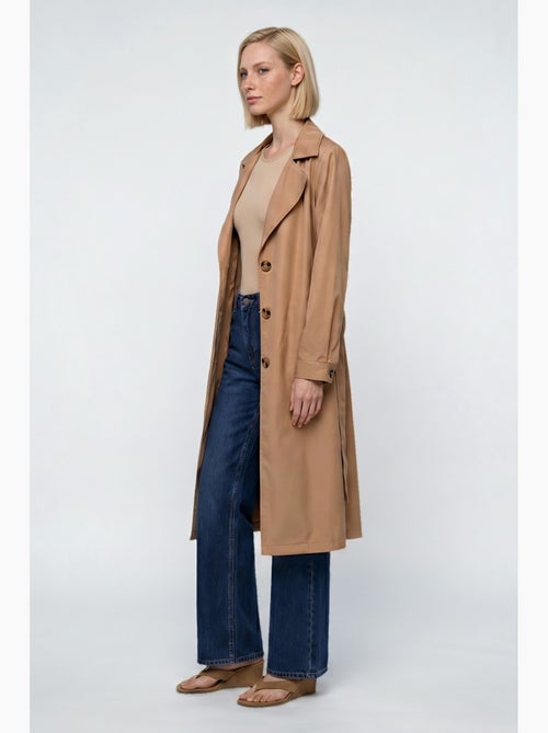 Trench long ceinturé bdart - Kiabi