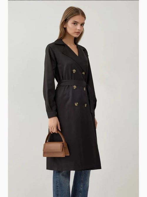 Trench long ceinturé bdart - Kiabi