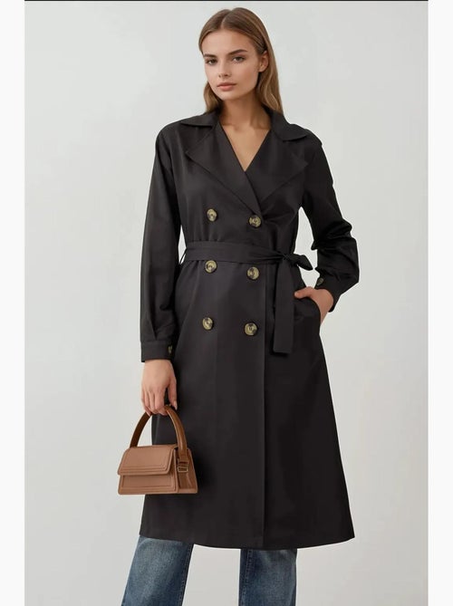 Trench long ceinturé bdart - Kiabi