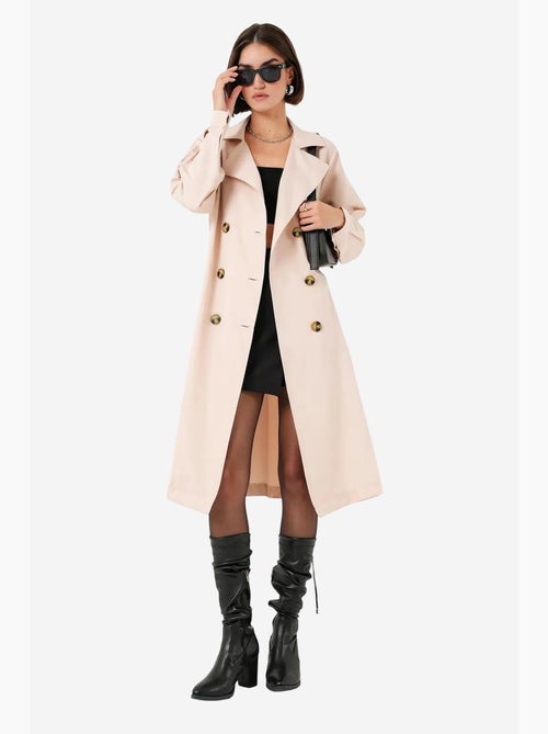 Trench long ceinturé bdart - Kiabi