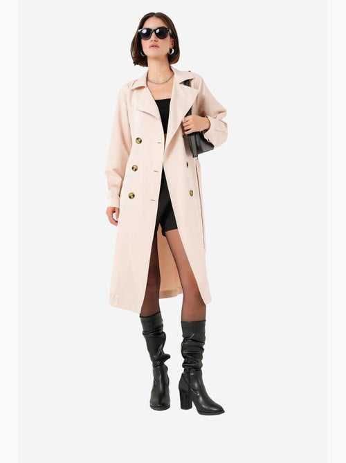 Trench long ceinturé bdart - Kiabi
