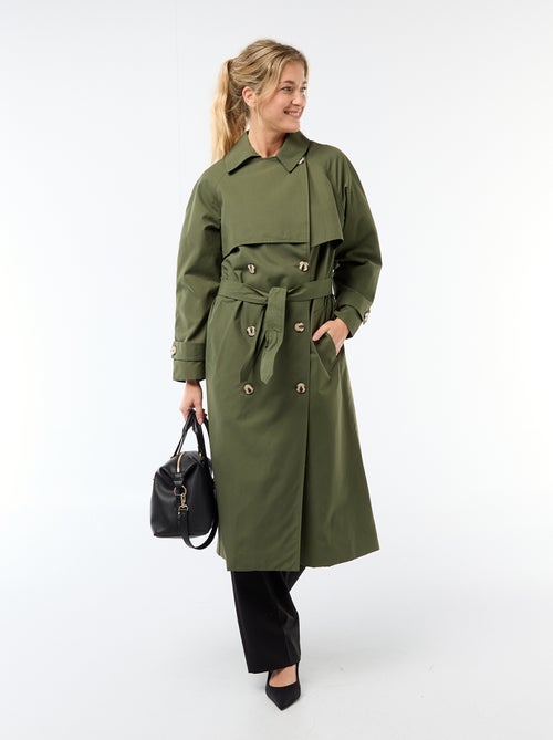 Trench long double boutonnage - Kiabi