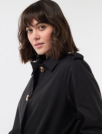 Trench mi-long à col chemiser