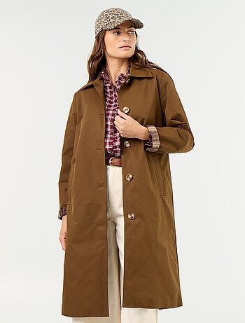 Trench mi-long doublure intérieure