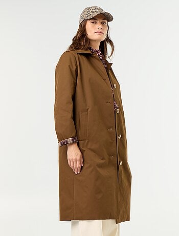 Trench mi-long doublure intérieure