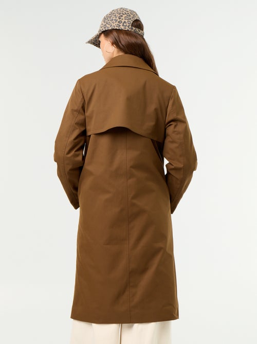Trench mi-long doublure intérieure - Kiabi