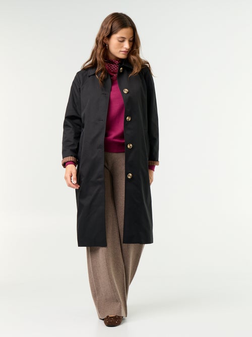 Trench mi-long doublure intérieure - Kiabi