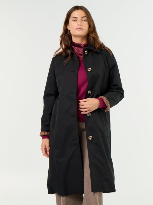 Trench mi-long doublure intérieure - Kiabi