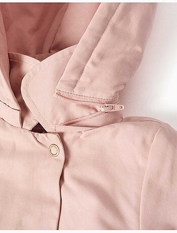 Trenchcoat met voering en afneembare capuchon