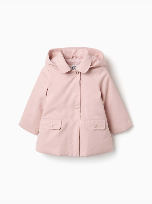 Trenchcoat met voering en afneembare capuchon - Kiabi