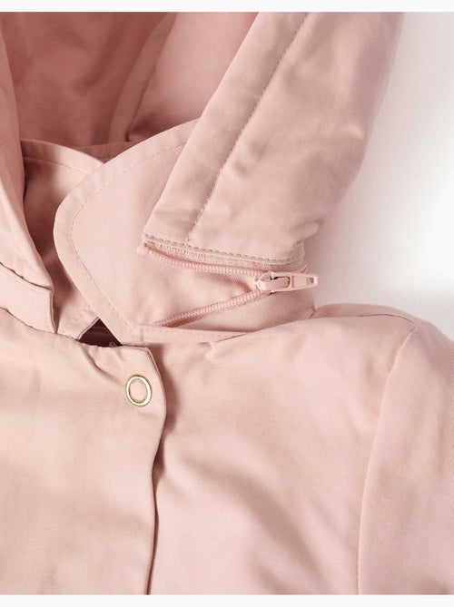 Trenchcoat met voering en afneembare capuchon - Kiabi