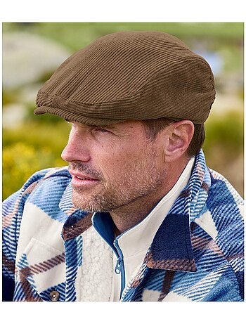Trendy platte pet van ribfluweel - ATLAS FOR MEN