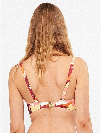 Triangel bikini top met geometrische print