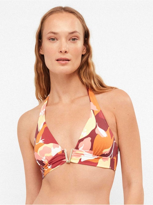 Triangel bikini top met geometrische print - Kiabi Triangel bikini top met geometrische print - Kiabi