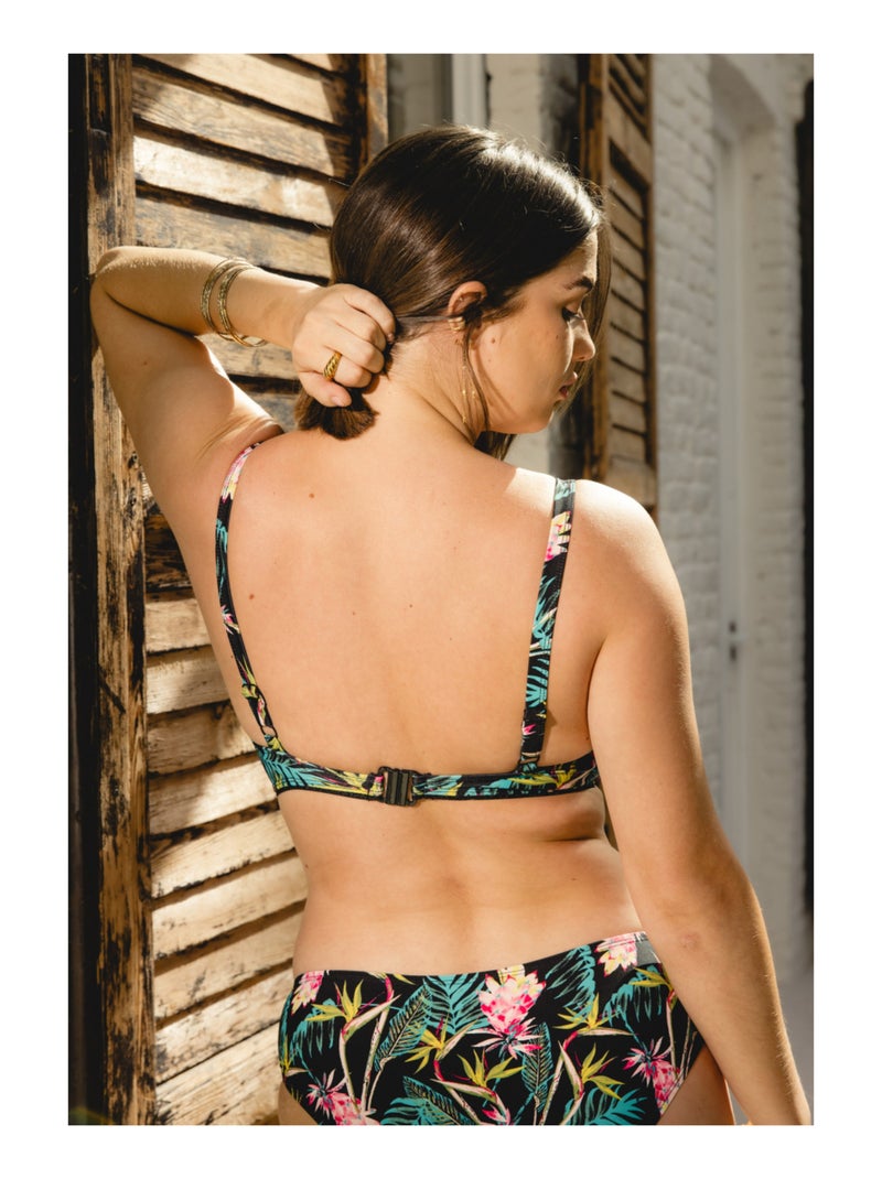 Triangel-bikinitop met uitneembare cups brésil Multicolor - Kiabi